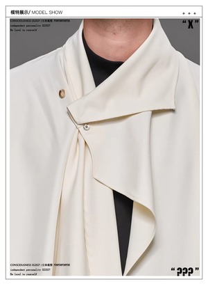 RFDRFD 26SS ミドル丈オープンカラーシャツローブ