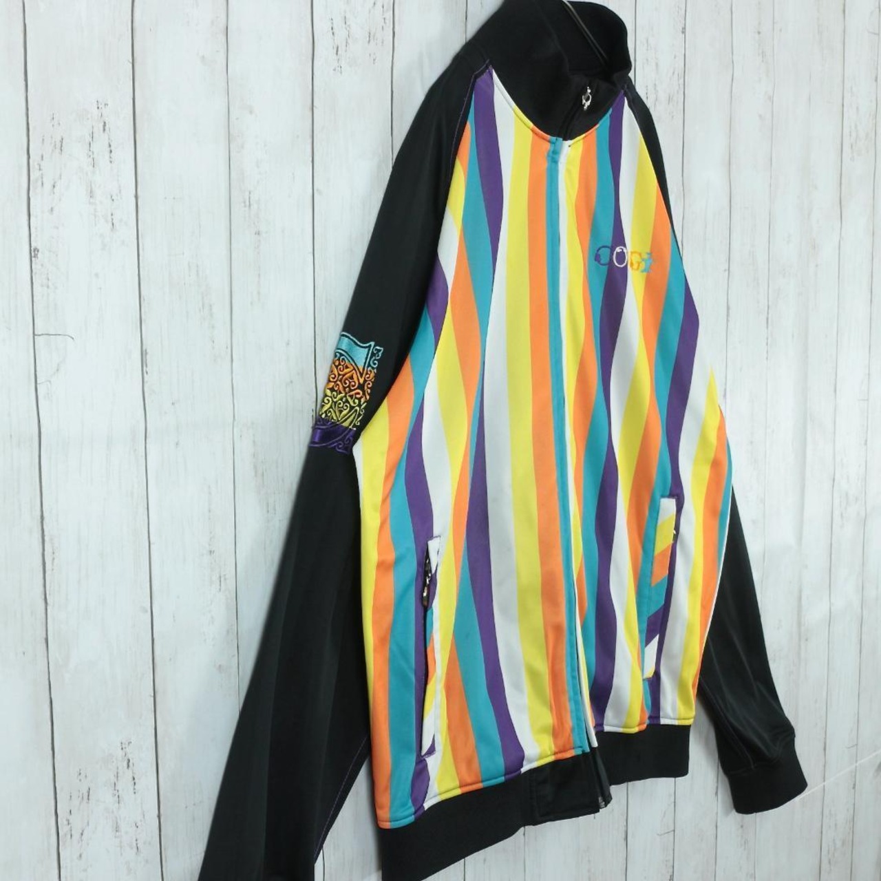 COOGI クージー トラックジャケット L ジャージ ストライプ 刺繍ロゴ 