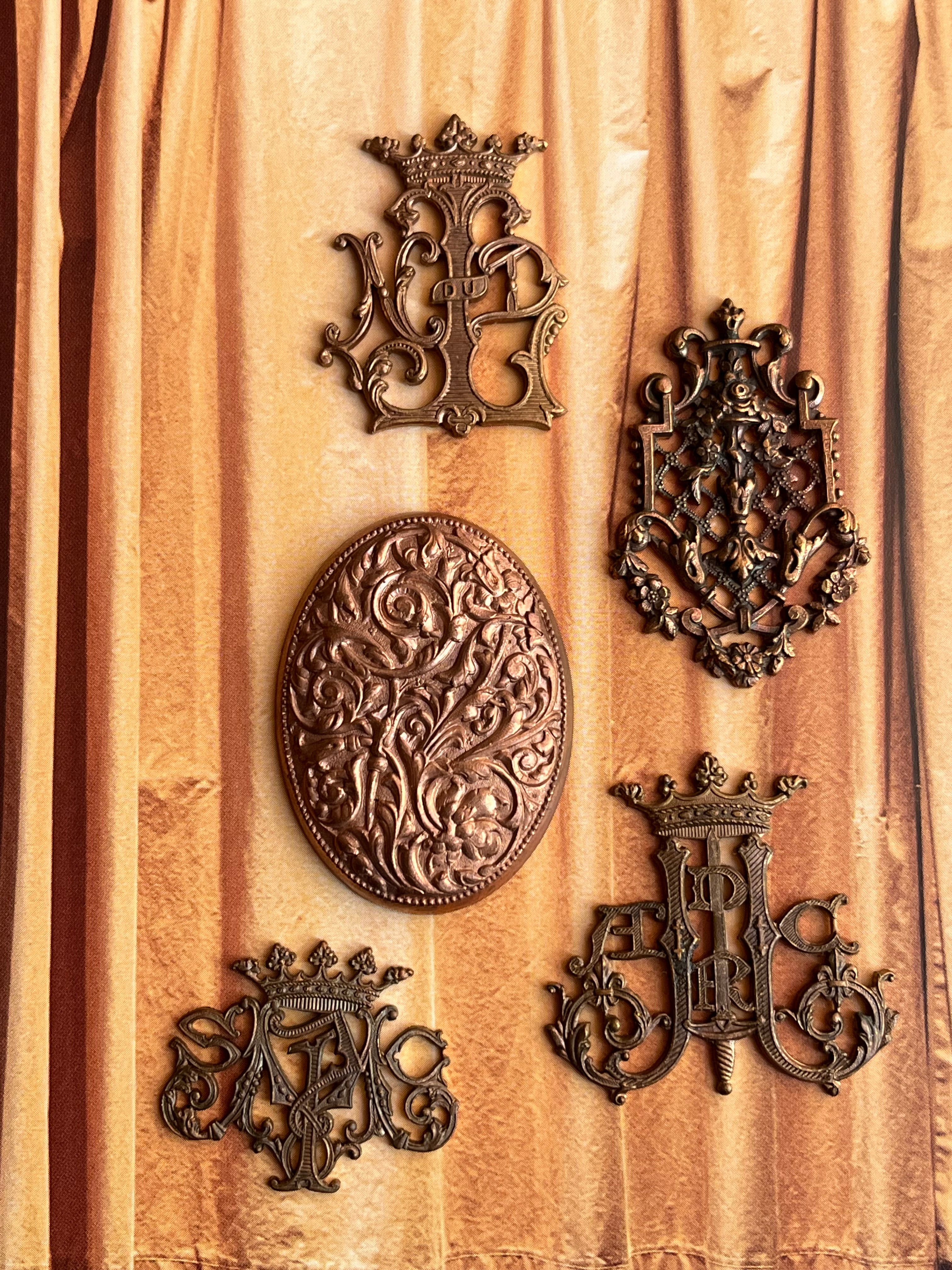 アンティーク 大型 真鍮 オーバル アートフレーム イタリア製 大型 オーバル アンティーク イタリア製 真鍮 アートフレーム