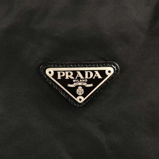 PRADA プラダ トートバッグ ブラック トライアングルロゴ ナイロン vintage ヴィンテージ オールド wyywzx
