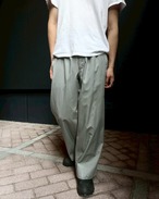 GIORGIO ARMANI Cotton×Poly Gray Wide Pants ITALY製