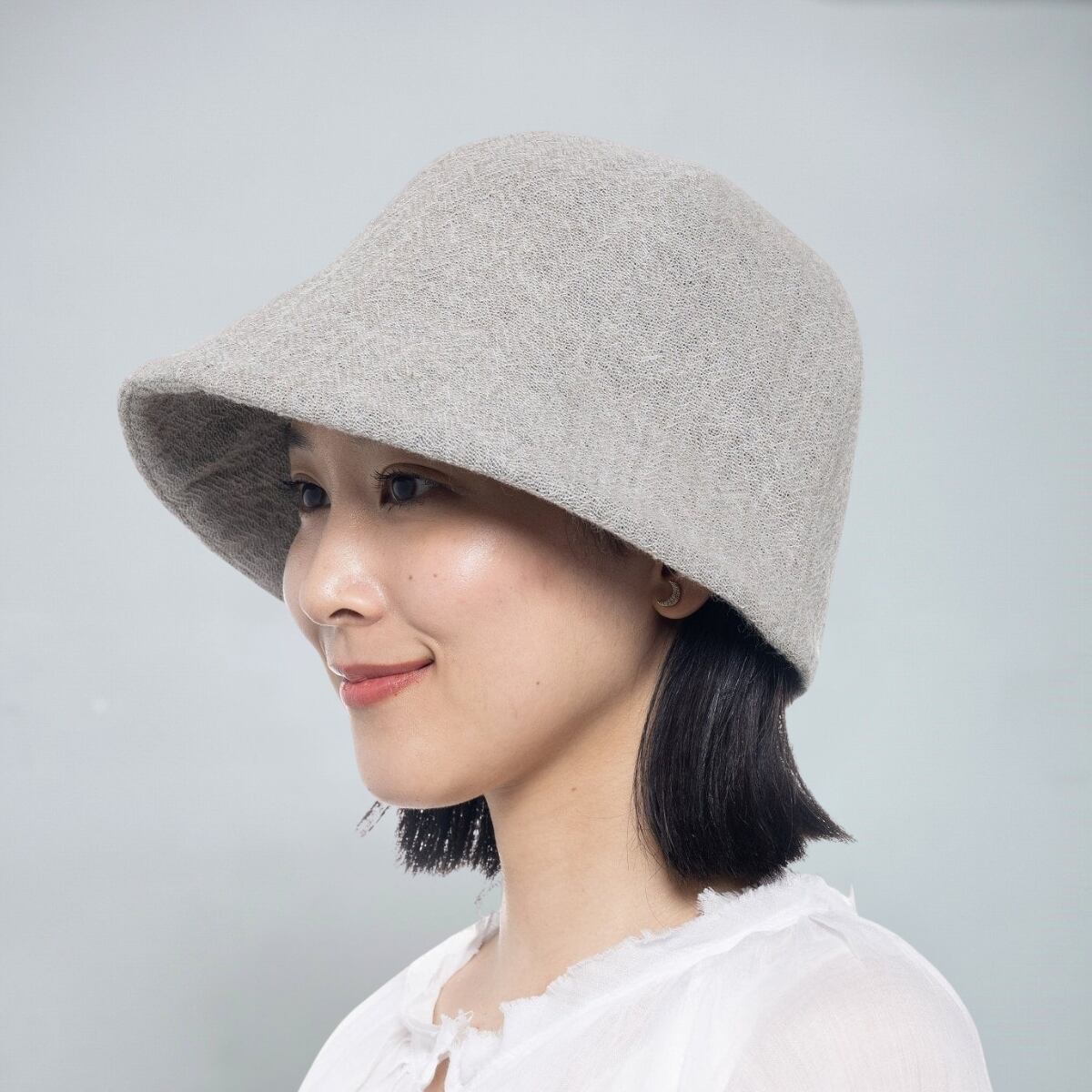 【2026AW】ウールガーゼ チューリップ|ベージュ/ブラック/ブラウン Wool Gauze Tulip Hat