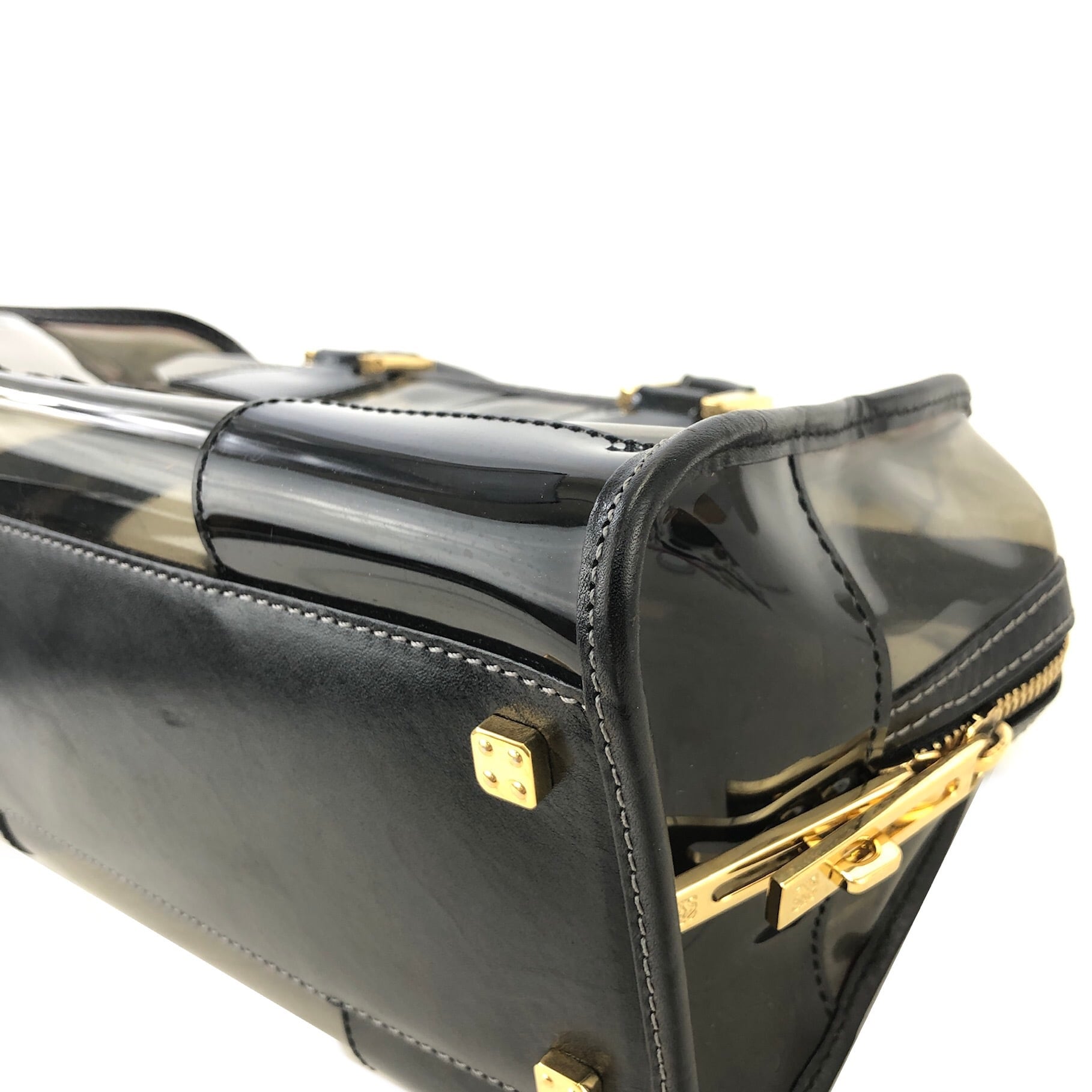 LOEWE ロエベ アマソナ28 アナグラム ビニール×レザー カデナ 