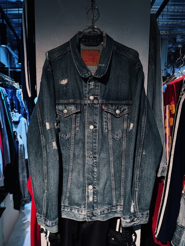 【D4C】vintage "Levi's" destroy clash blue denim jacket