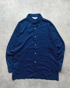 70s LANCER Dot Print L/S Box-cut Shirt