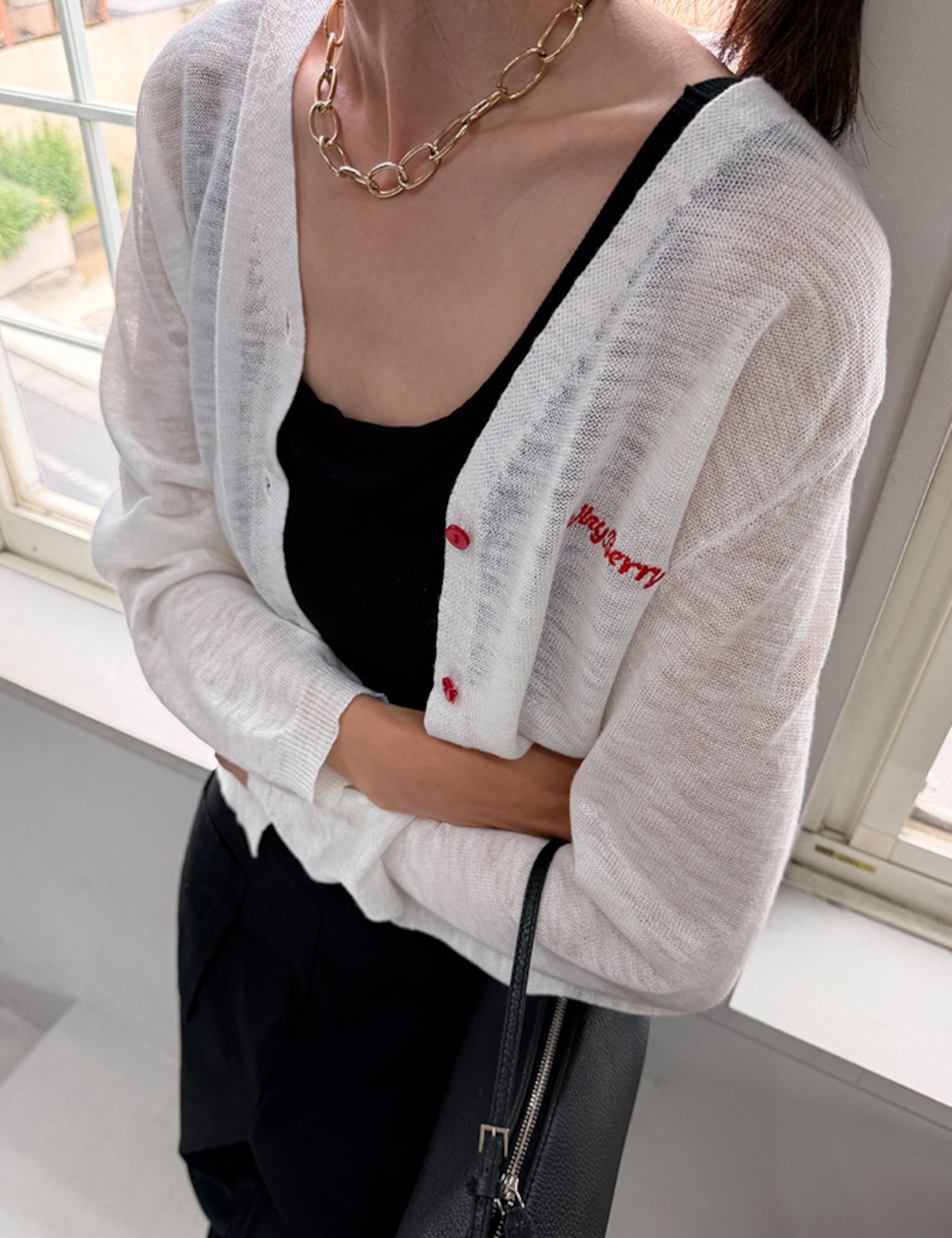 【新作5%OFF・3日間】Lettering Cardigan _2colors
