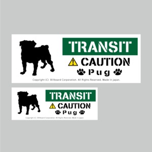 TRANSIT DOG Sticker [Pug]番犬ステッカー/パグ