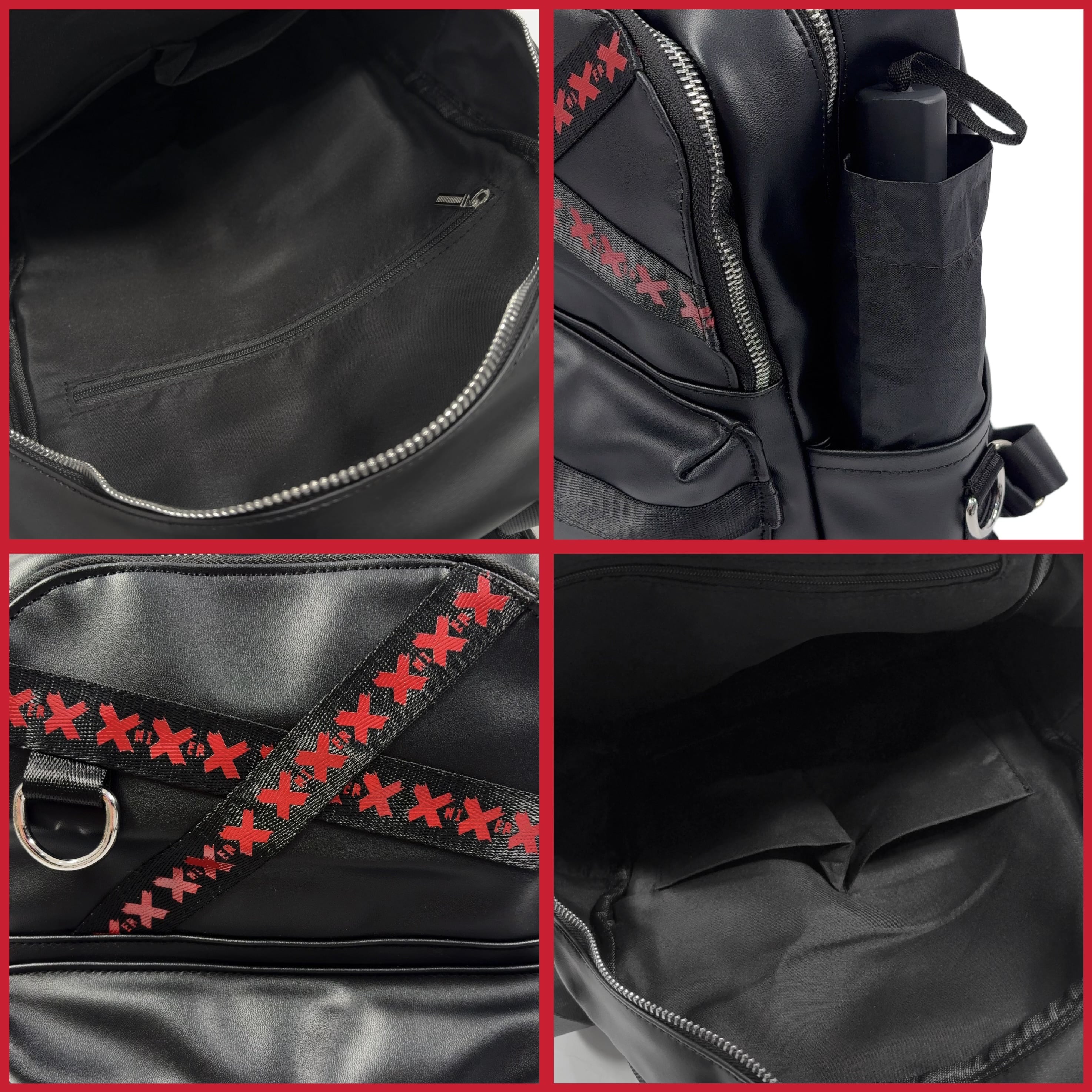 CROSS LINE PU LEATHER BACKPACK | NIER CLOTHING