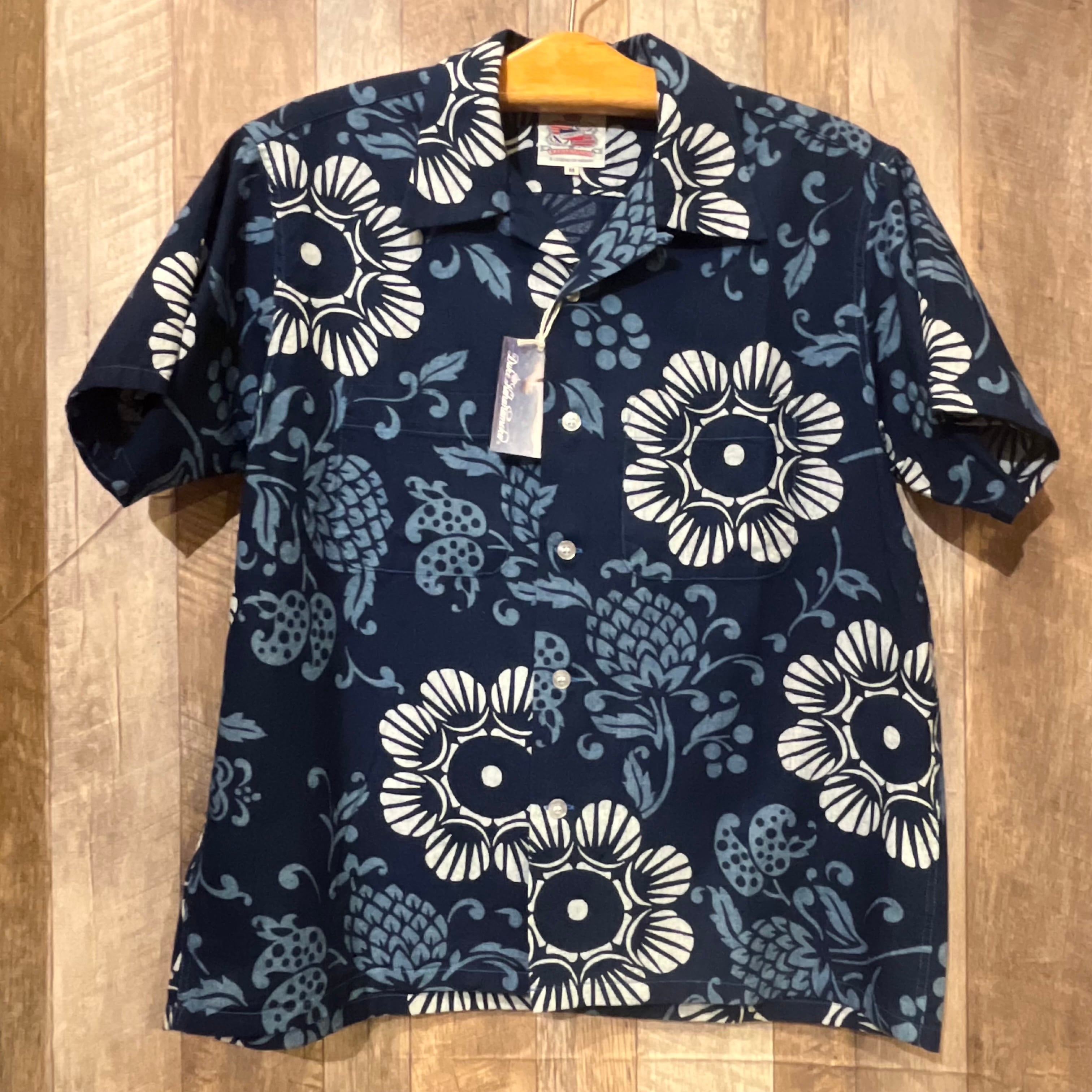 DUKE KAHANAMOKU コットン リネンアロハ “MONSTERA” DK39093 オフ