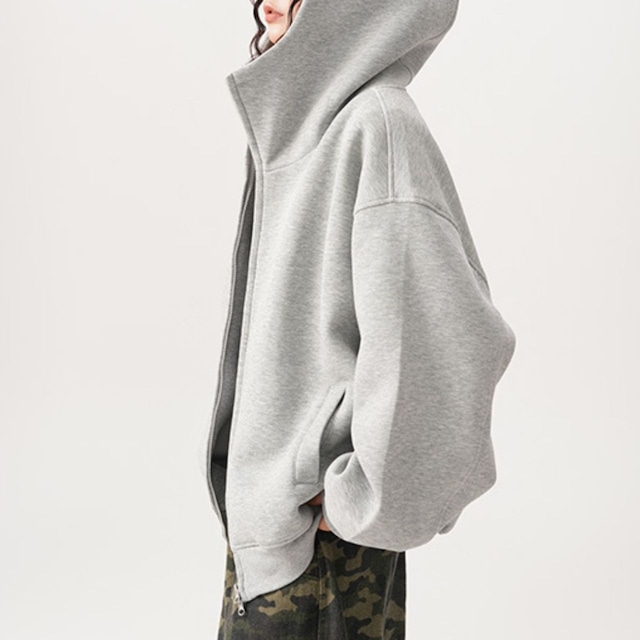 ビッグネックボリュームフーディ 3col R01087