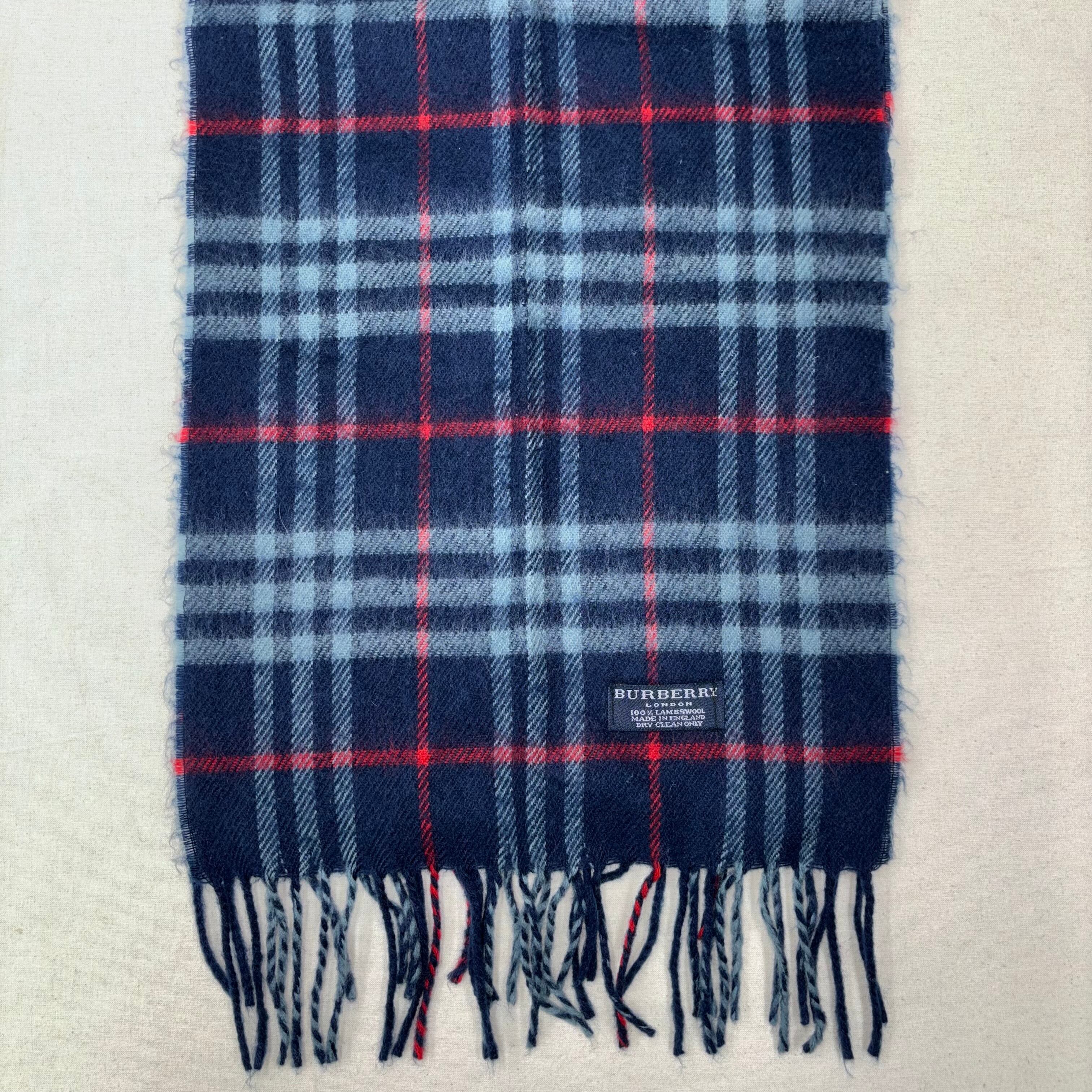 Burberry london muffler Burberrys バーバリー マフラー ネイビー系