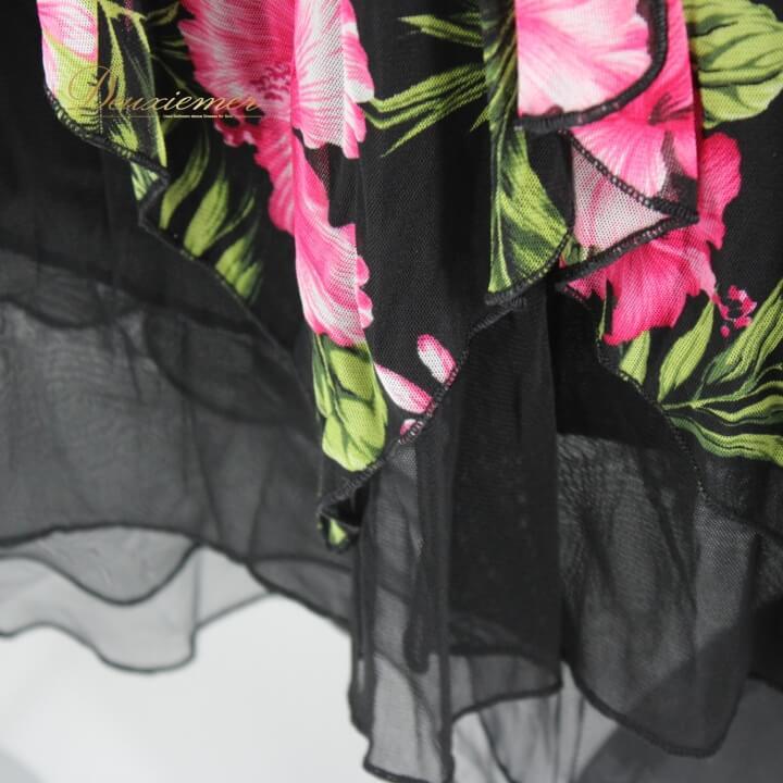 社交ダンス練習着レッスン着パーティ新品SICO-PON花柄上下セットドレス 社交ダンス練習着レッスン着パーティ新品SICO-PON花柄上下セット