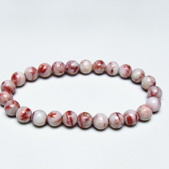 シナバーインクォーツ ブレスレット 7mm 一点物 メール便可 [M便 1/10] 111-44282