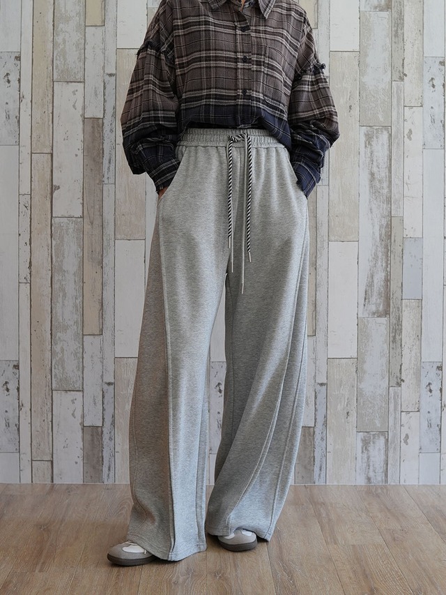 lepuju select ダブルコードスエットパンツ