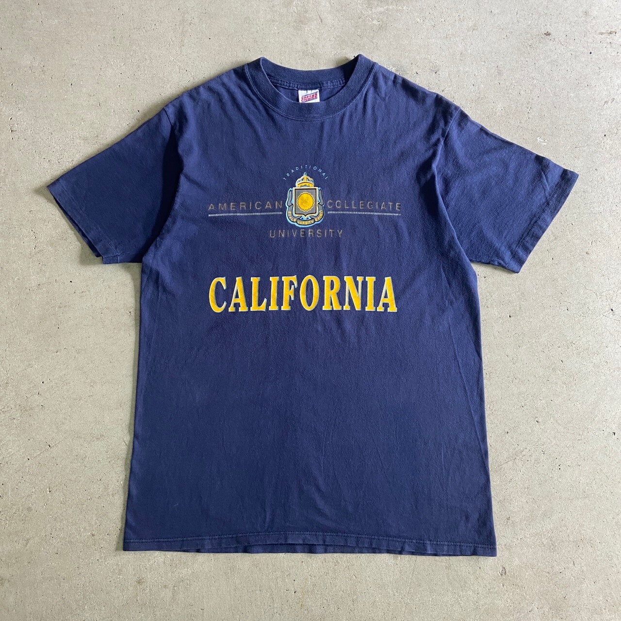 90年代 USA製 CALIFORNIA カレッジロゴ プリント Tシャツ メンズL 古着 