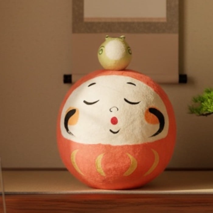 桧木 木彫り 布袋尊 布袋様 七福神 丸 一点もの 縁起物 金運アップ