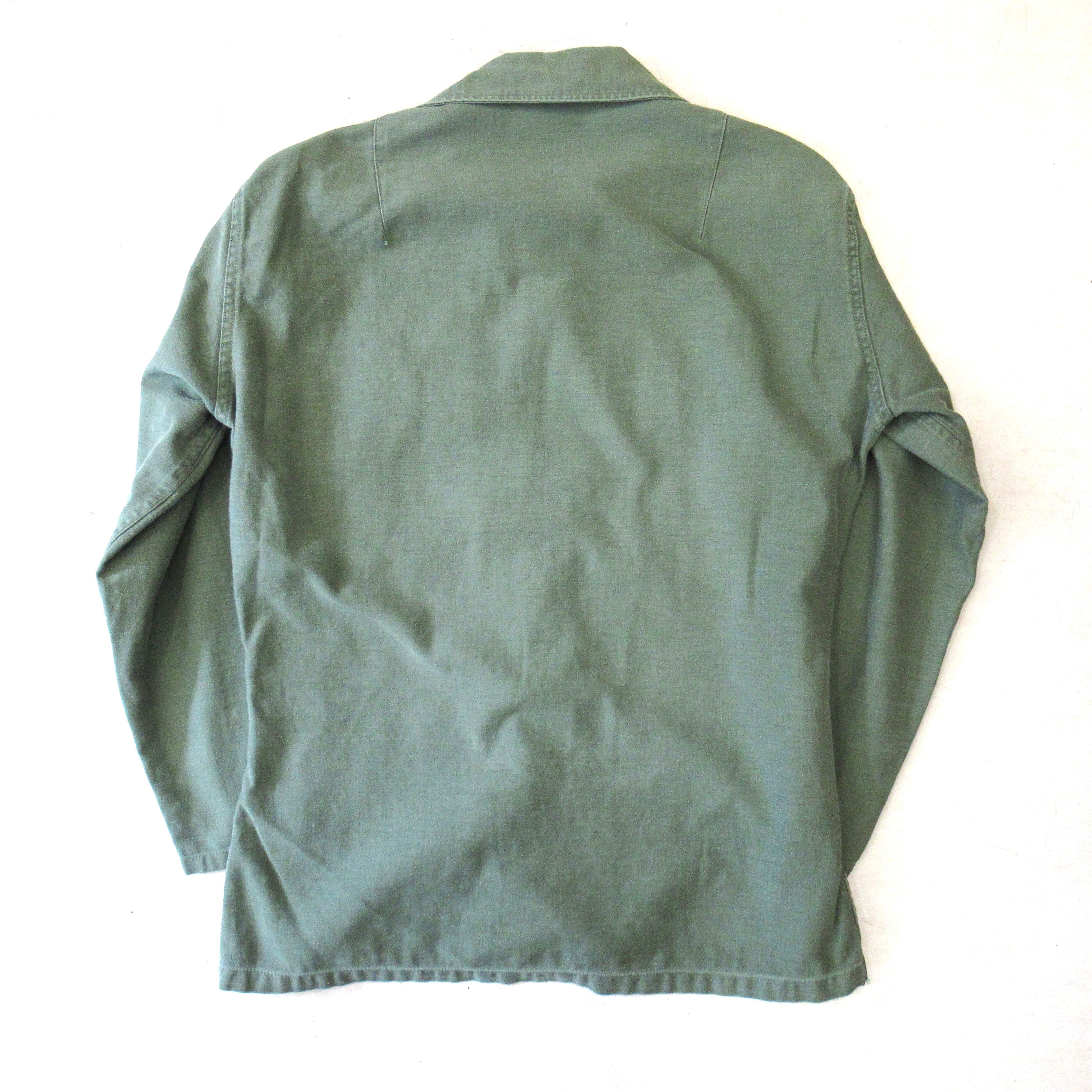 60S U.S.ARMY OG-107 筒袖 3rd Utility Shirt 【16 1/2 ×33】 | drop by