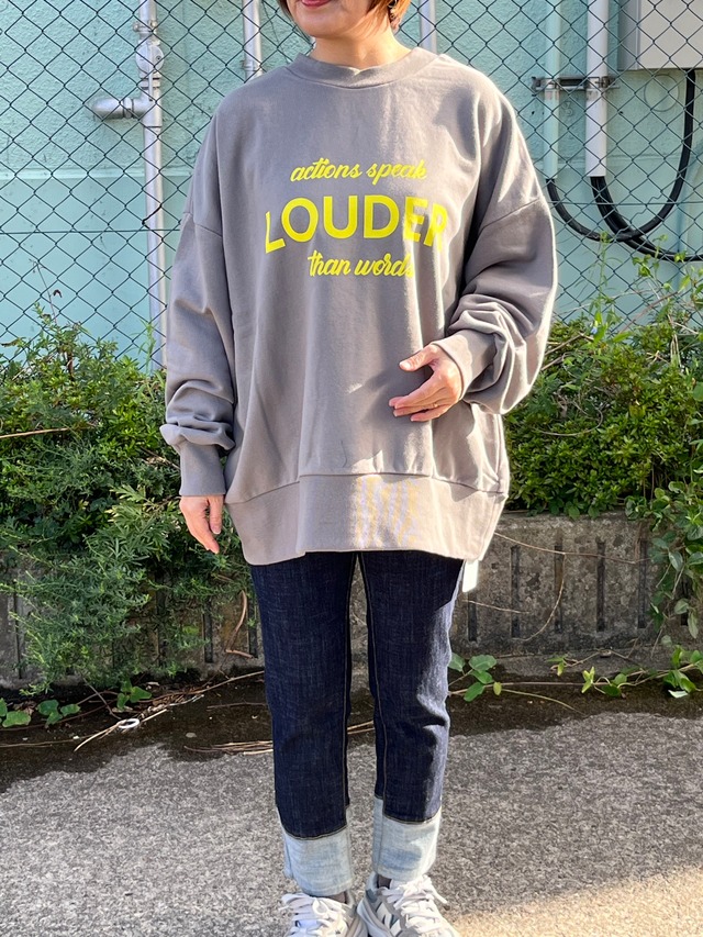 siro de labonte/R543217/ワイドシルエットロゴスウェット(アッシュグレー)