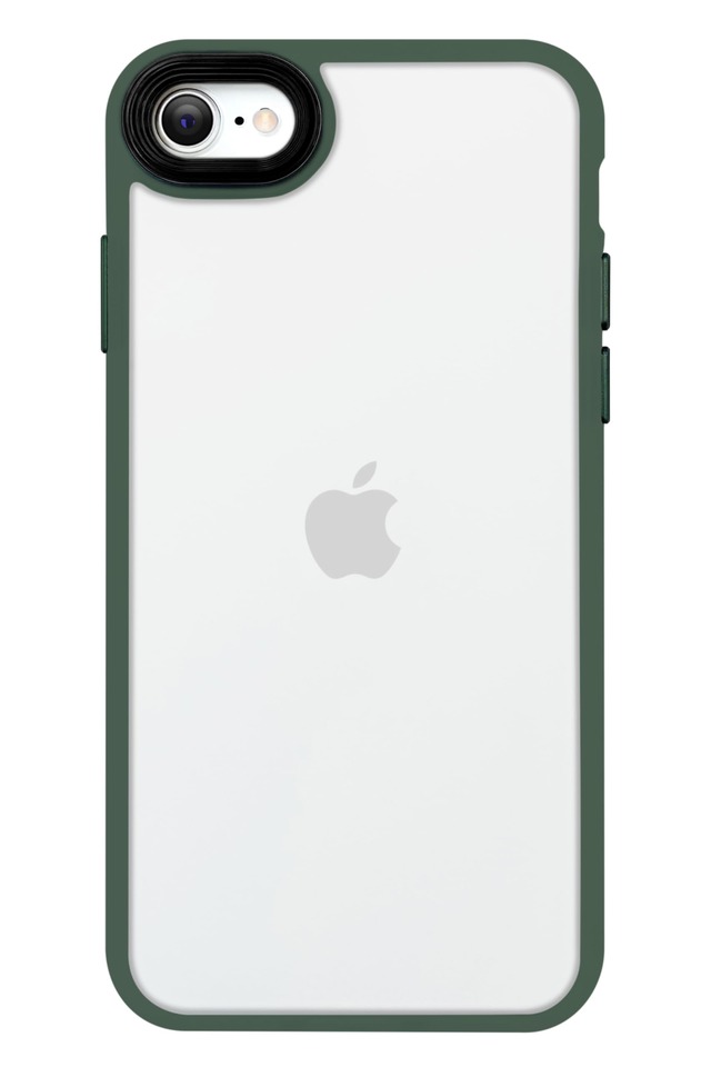 MINTY iPhoneSE 第3世代 第2世代 iPhone8 iPhone7 用 ケース マットクリア 半透明 フォレストグリーン