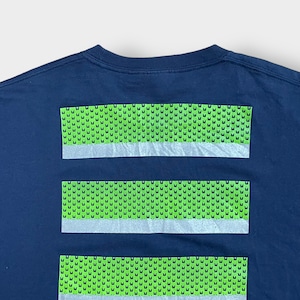 【PORT&COMPANY】NFL シアトル・シーホークス Tシャツ Seattle Seahawks  Tシャツ フットボール アメフト 3XL ビッグシルエット 両面プリント バックプリント 半袖 古着