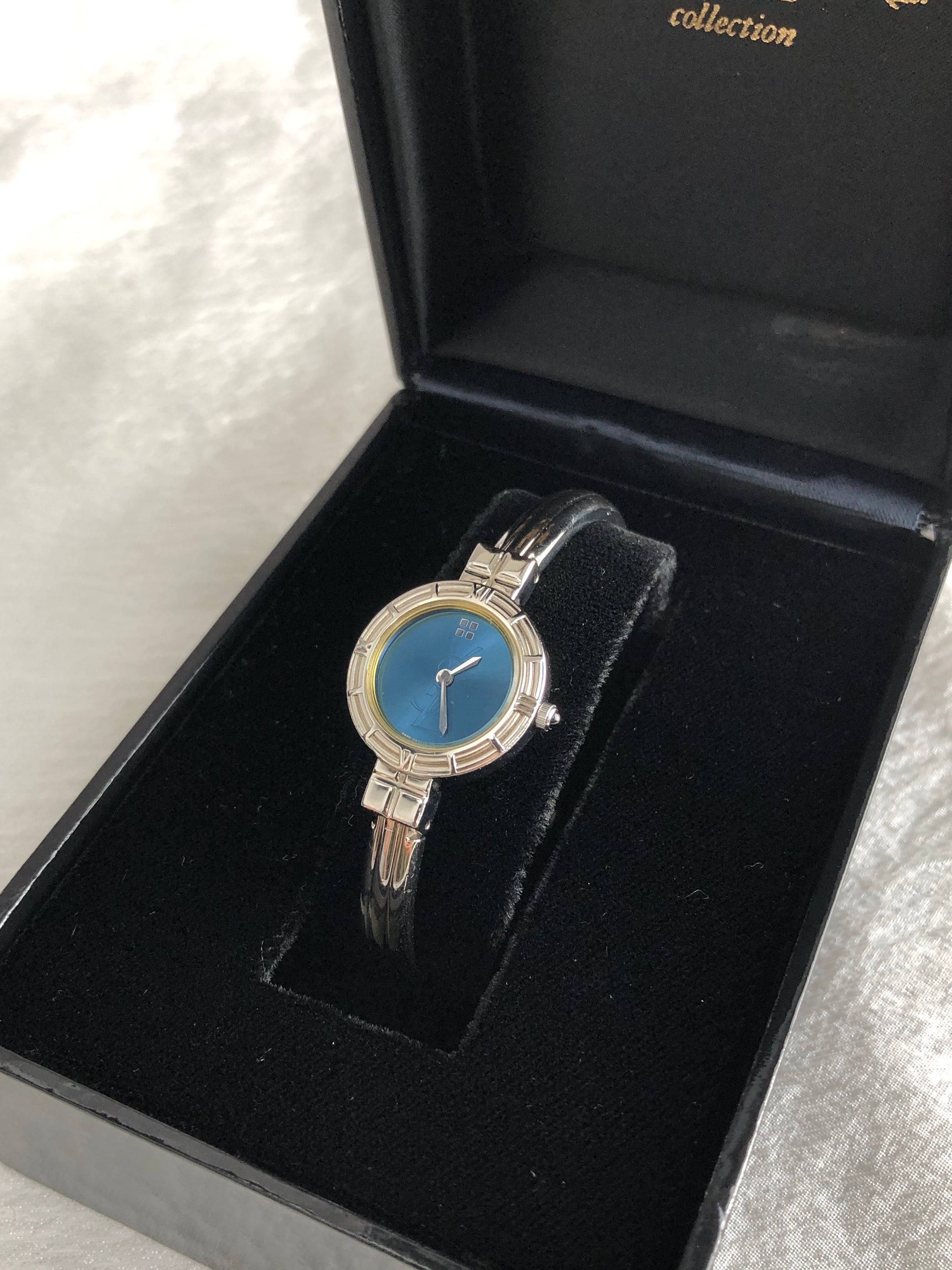 Yves Saint Laurent イヴ・サンローラン 腕時計 シルバー ブルー YSL