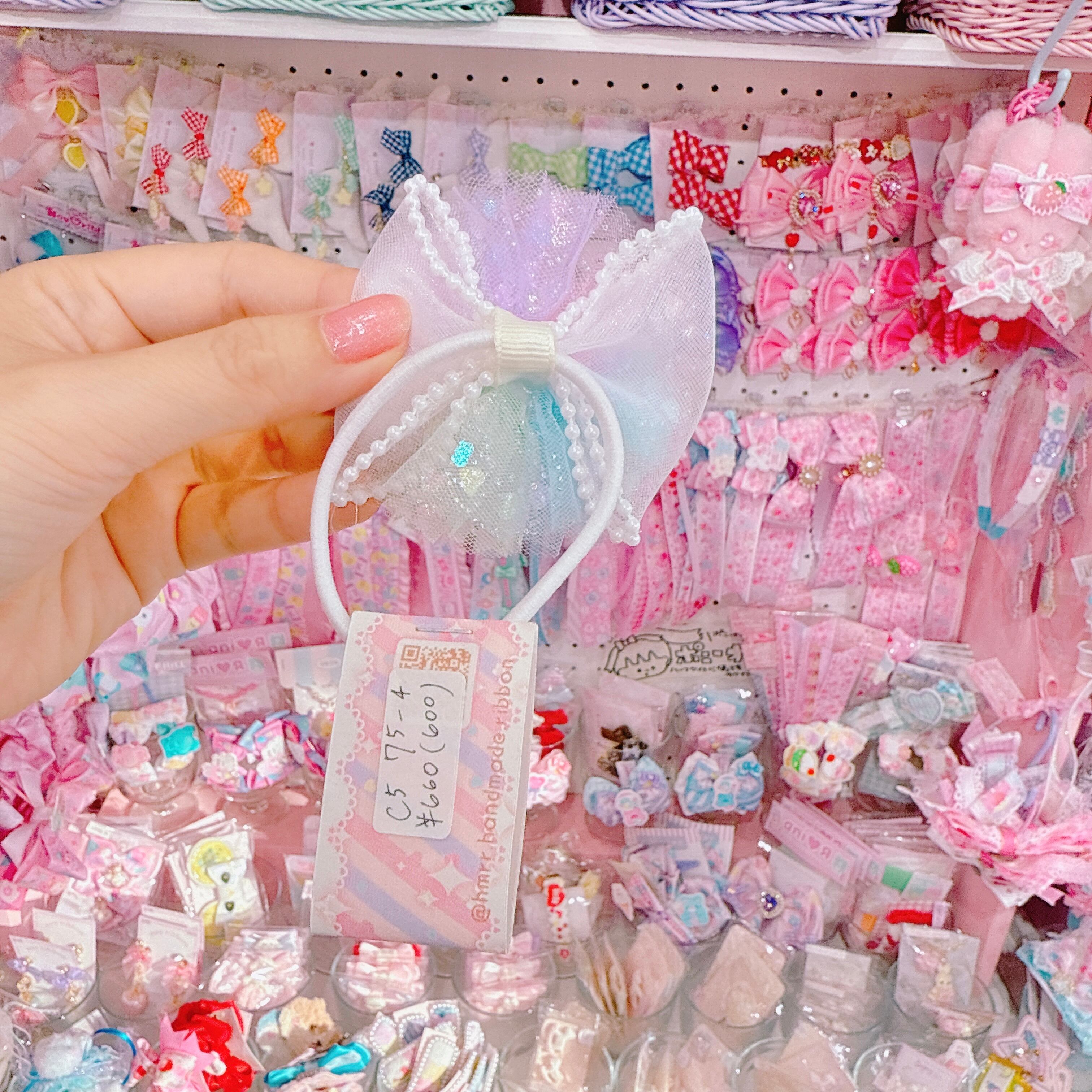 【C5】75-4ハートチュールヘアゴム