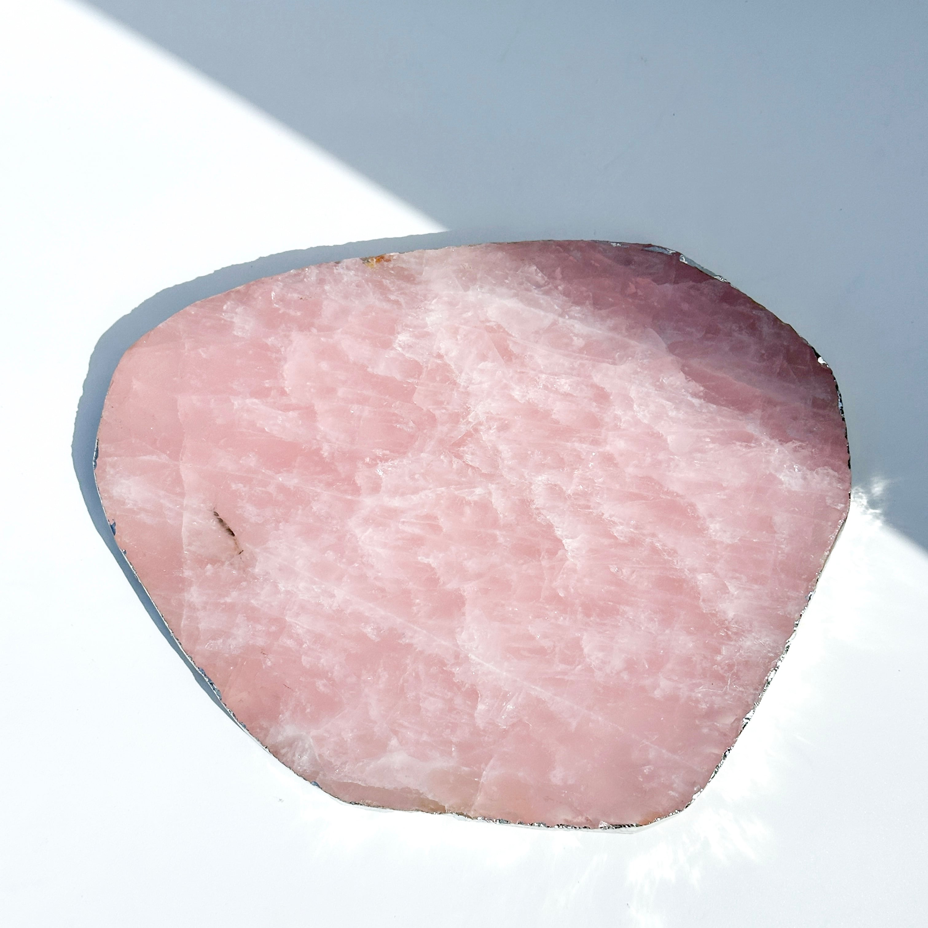 ローズクォーツ プレート42◇ Rose Quartz ◇天然石・鉱物