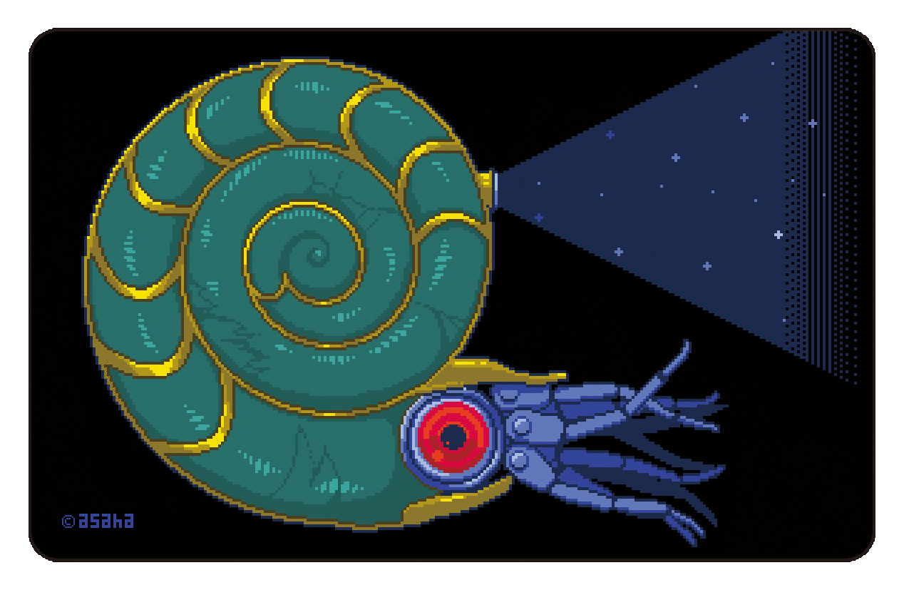 asaha『アンモナイト』 | うごく！ステッカー屋さん