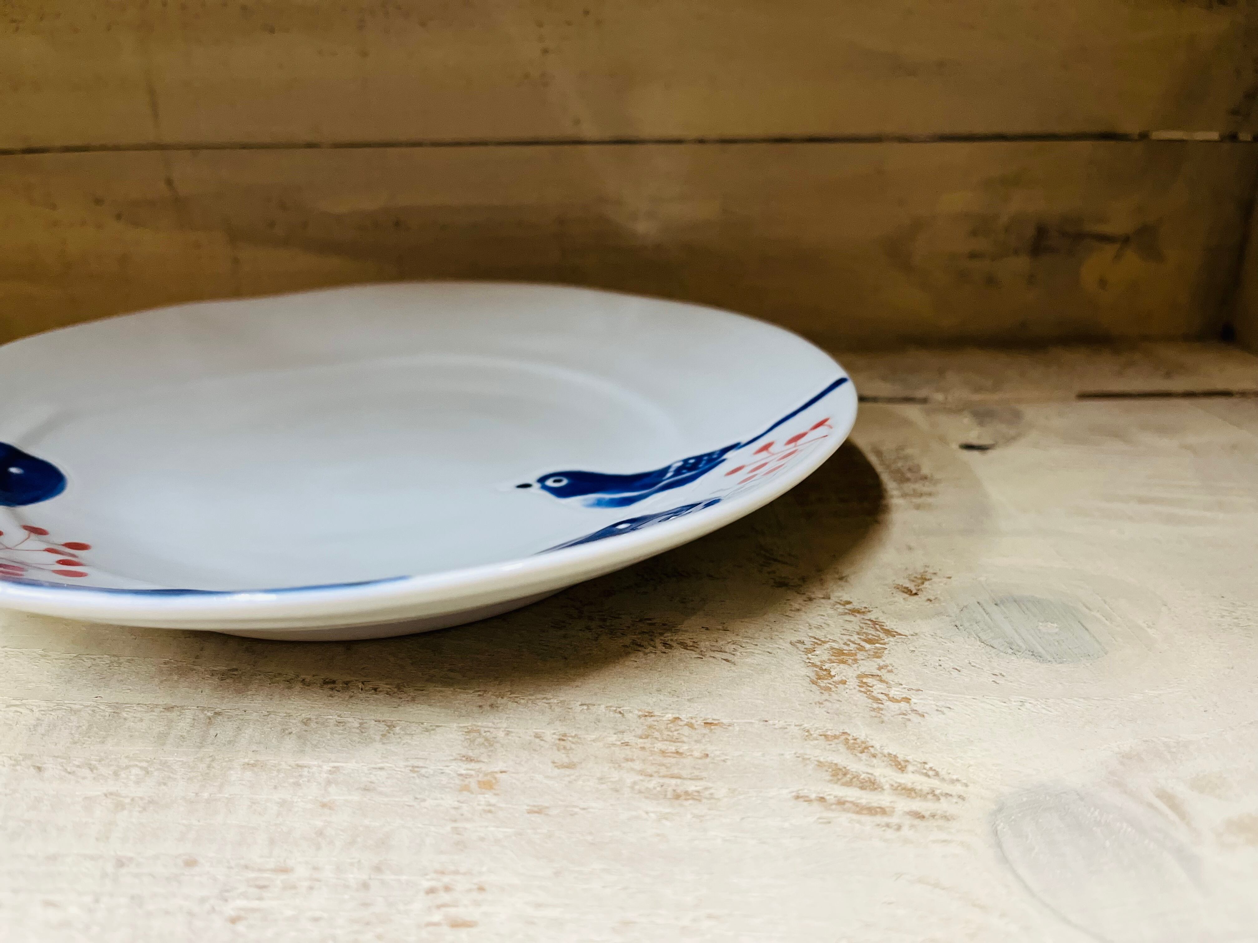 波佐見焼 サボテンと鳥 20cmプレート | hashiguchik