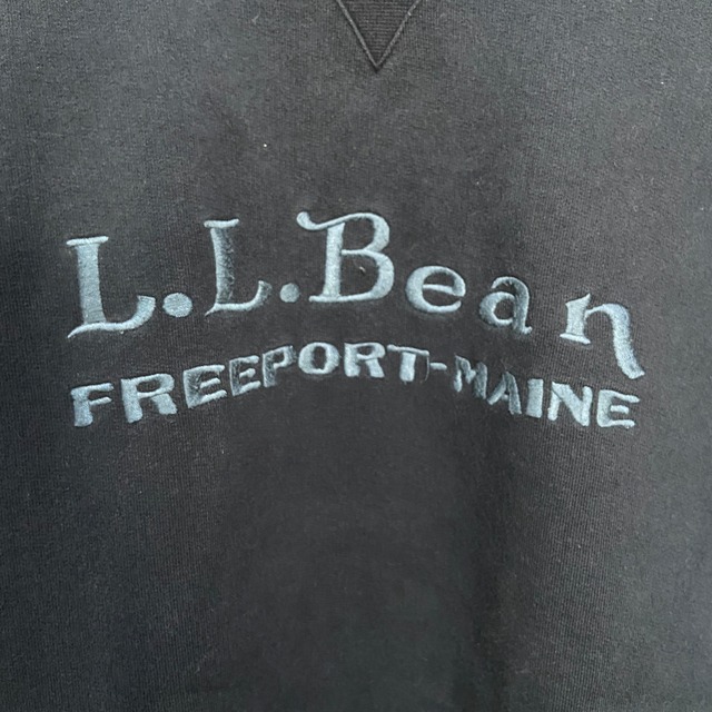 L.L.Bean 100YEARS ビッグロゴスウェット 刺繍ロゴ ネイビー L