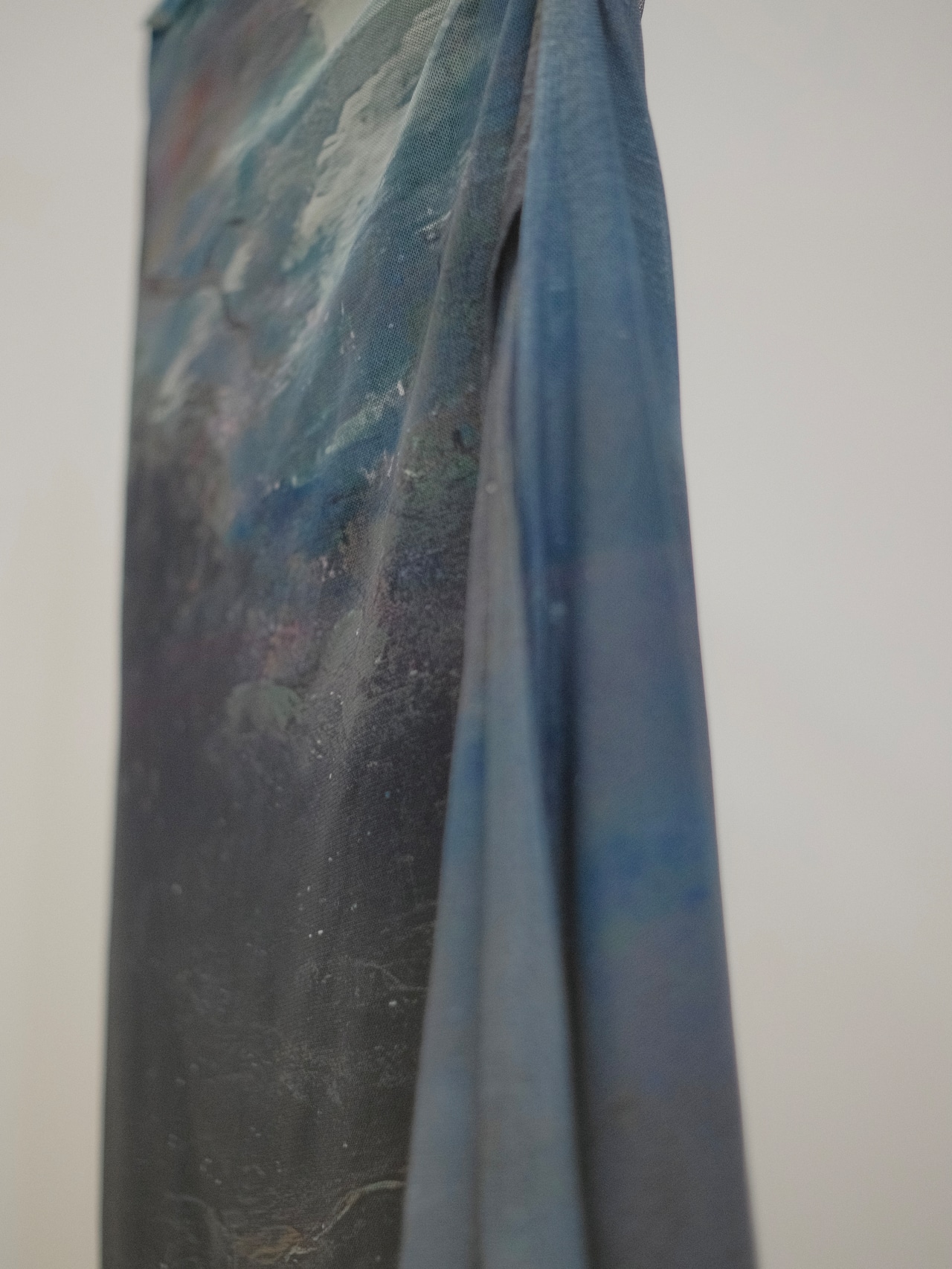 Gradient Scenery Sheer Skirt & Slip Set / BLUE - 2