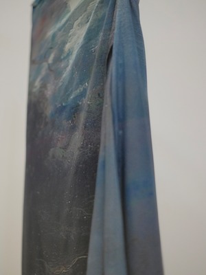 Gradient Scenery Sheer Skirt & Slip Set / BLUE