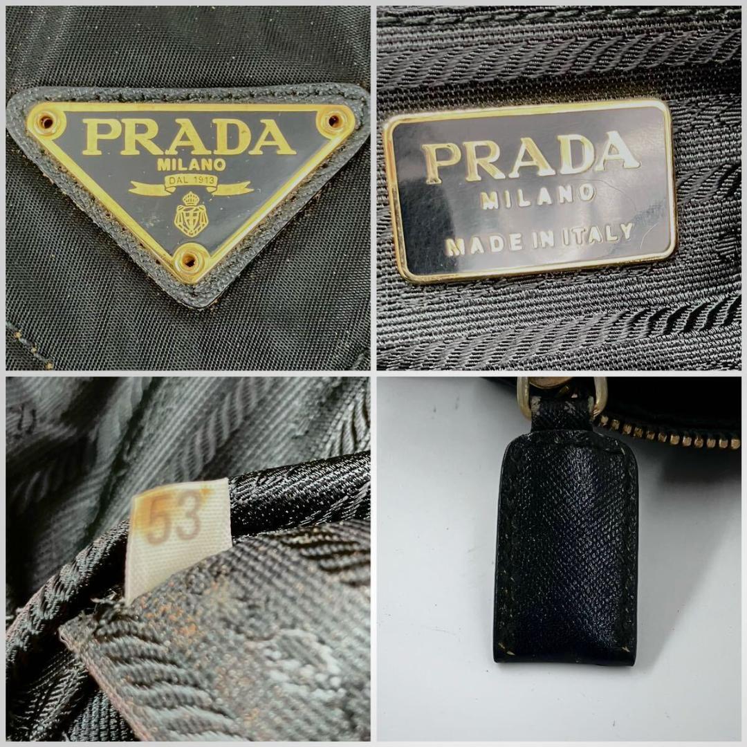 極美品 PRADA プラダ テスート キルティング ゴールドチェーン  