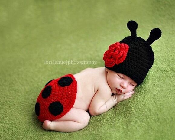 ベビーコスチューム てんとう虫衣装 ハロウィン ボーンフォト撮影用 出産祝い 新生児 記念撮影 Mon Petit