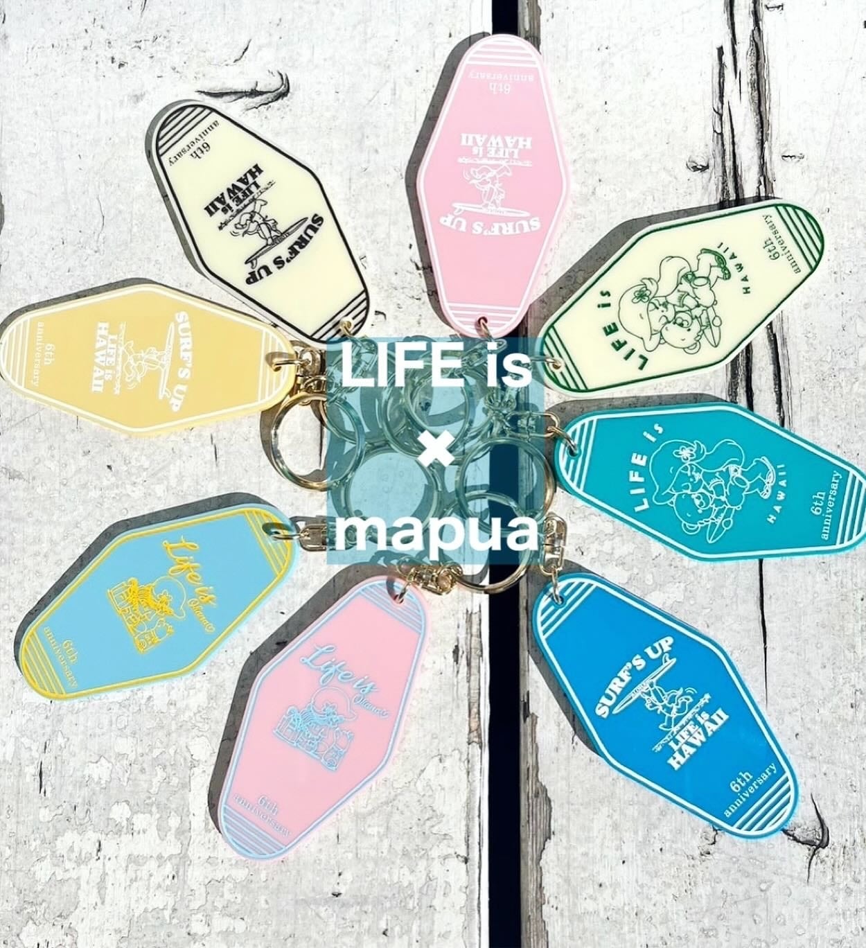 LIFE is × mapua コラボ 6th アニバーサリー モーテルキー ￥1,100（¥1,210）