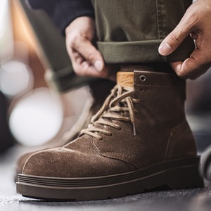 Brown Suede Leather High-top Boots / ブラウン スエード レザー ハイトップ ブーツ