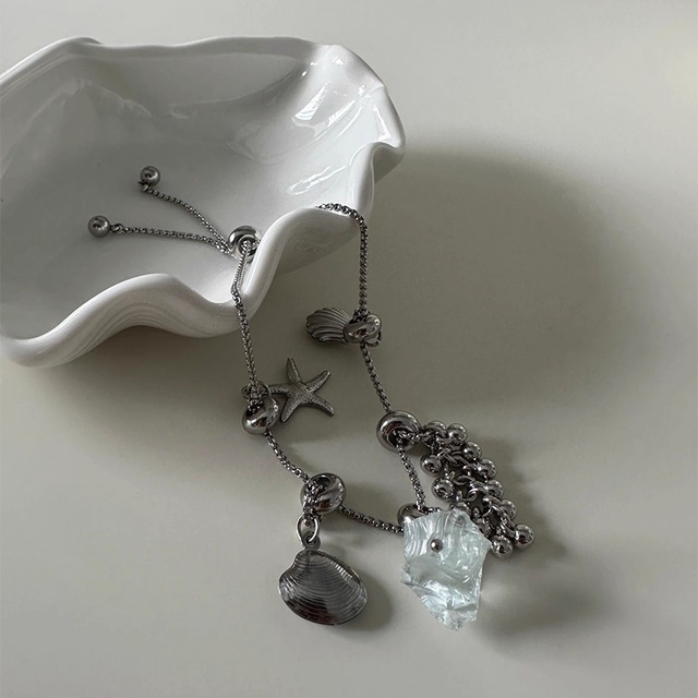 freelessoオリジナル海ヒトデ水晶ブレスレット