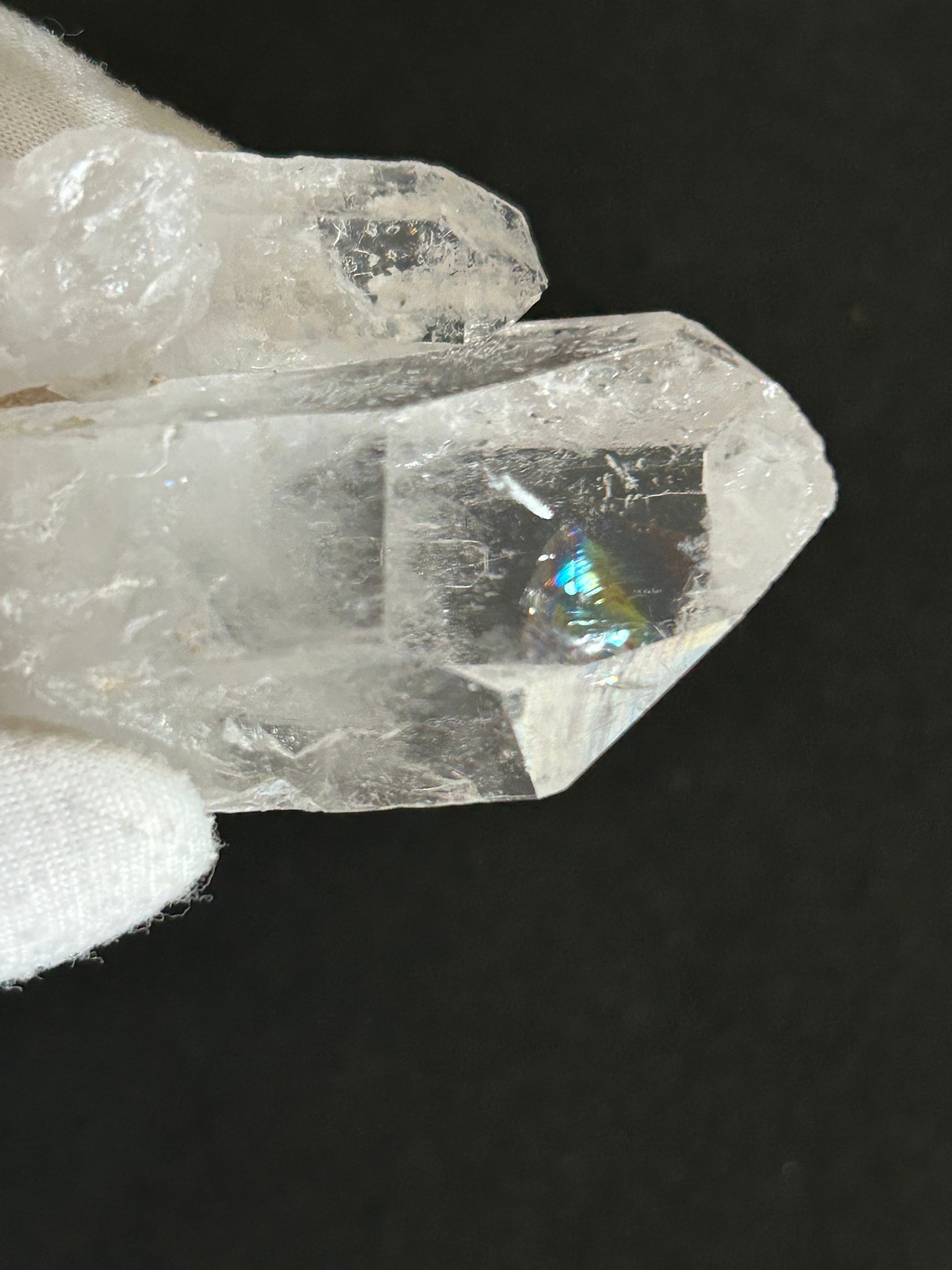 ブラジル産ナチュラル非加熱シトリン高品質カップケーキフォルム虹入り