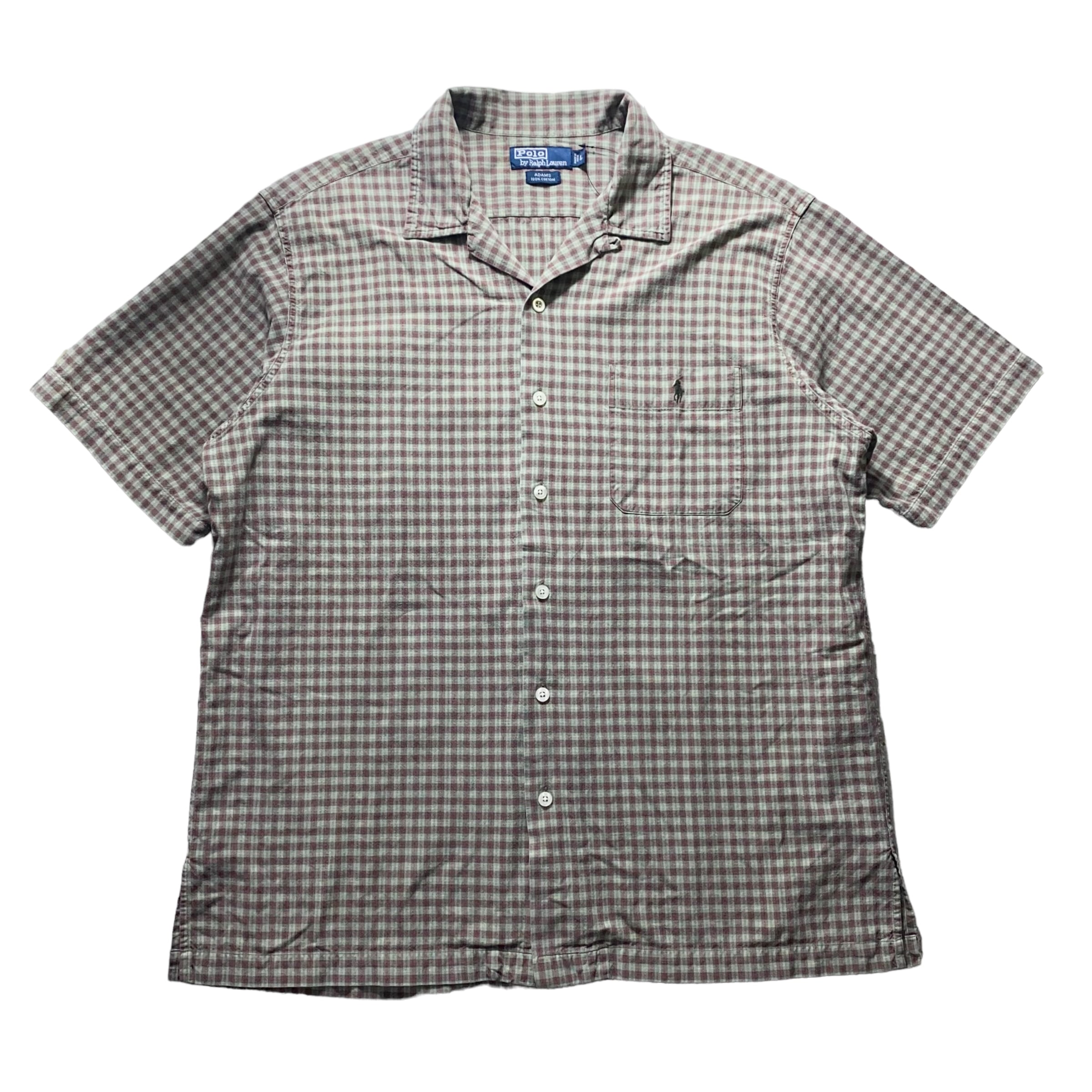vintage POLO by RALPH LAUREN open collar check shirt “ADAMS