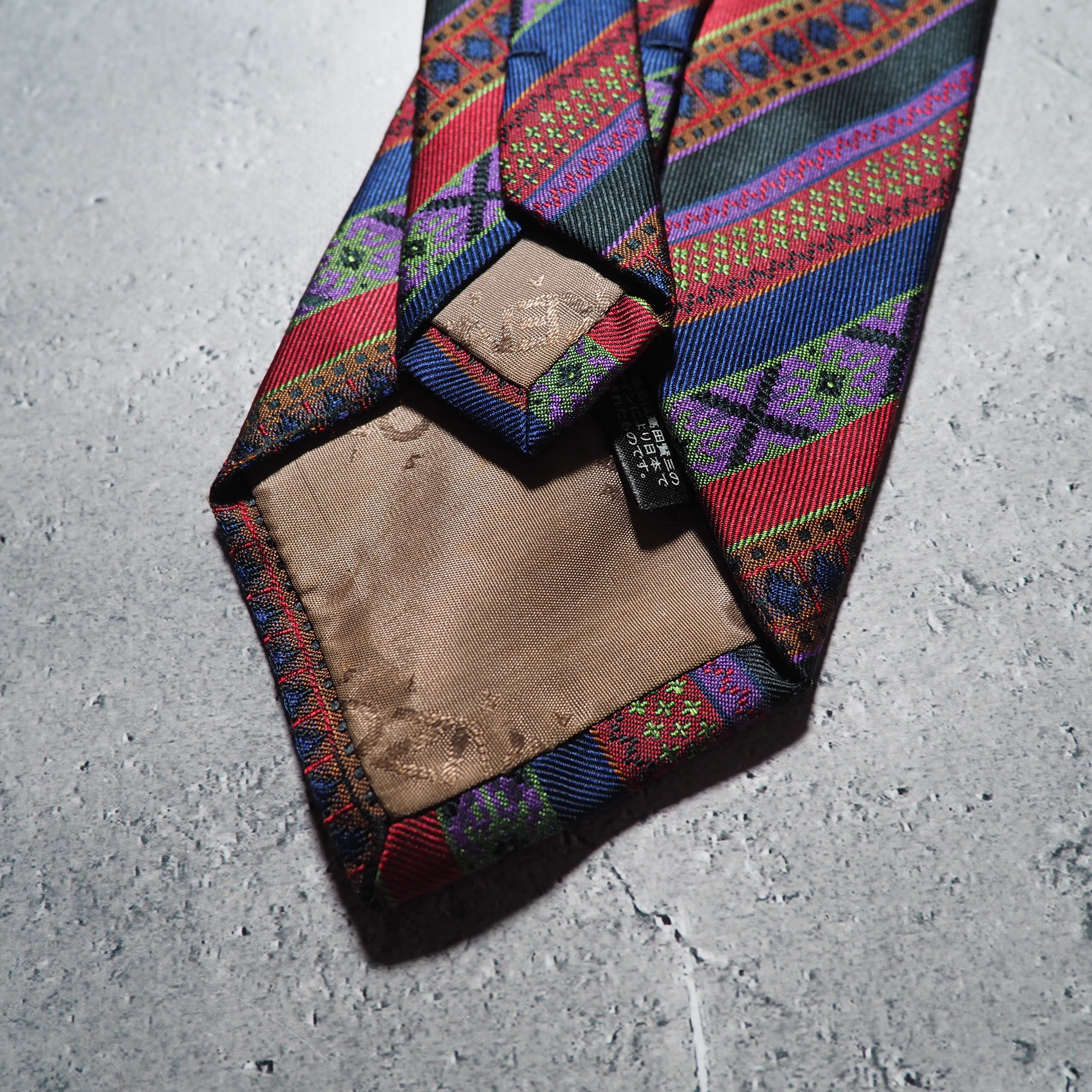 1990s ” KENZO ” Beautiful Bewitching pattern Design vintage silk Tie