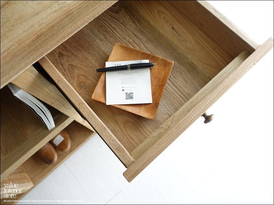 オールドチーク無垢材 カウンターAntika180 レジカウンター レジ台