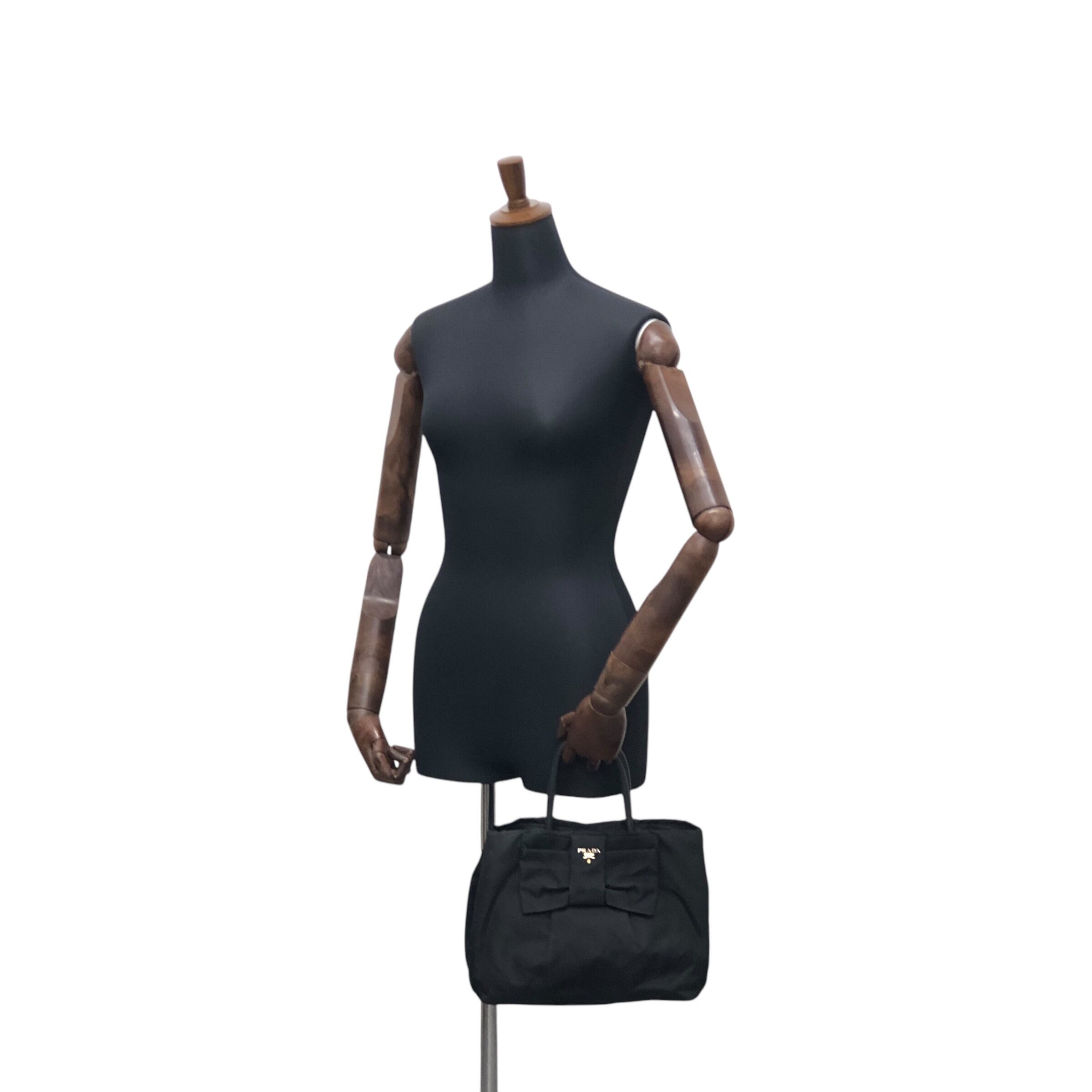 PRADA プラダ ハンドバッグ ブラック ロゴ ナイロン vintage