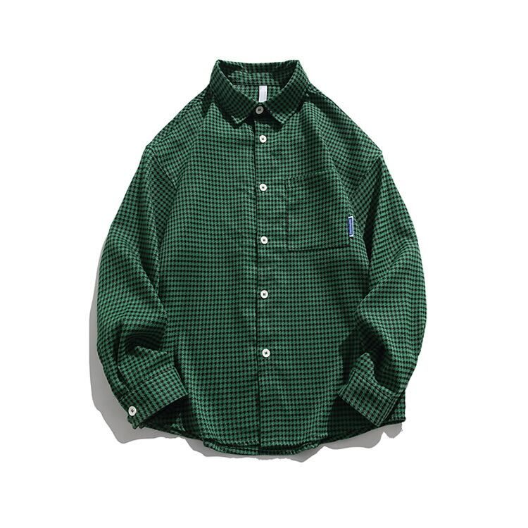 ★RETRO HOUNDSTOOTH SHIRT　　　07178