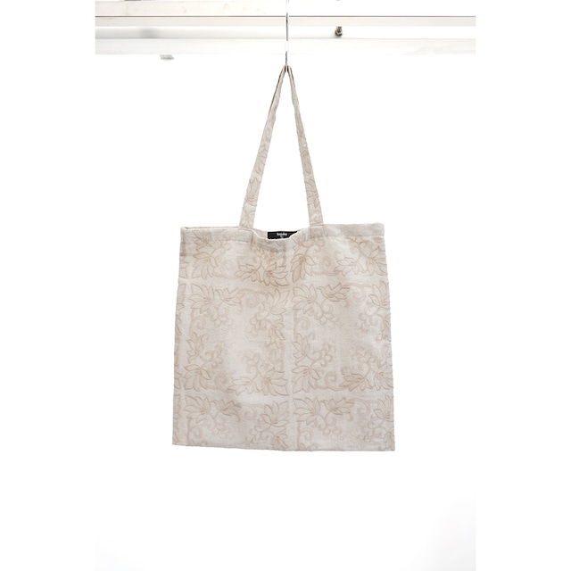 [kujaku] (クジャク) 2024SS T-332 / embroidery tote bag / L (ecru)