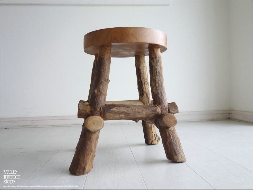 チーク無垢材 スツール / JE1 椅子 イス 木製 ベンチ カフェ