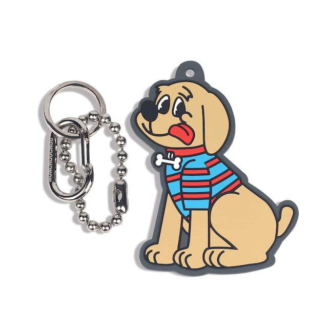 Country Dog Rubber Keyring  / monchouchou