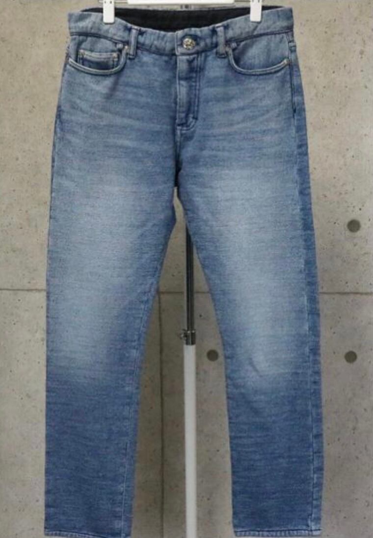 CHROME HEARTS クロムハーツ クロスボタン スウェット デニムパンツ ブルー 32インチ