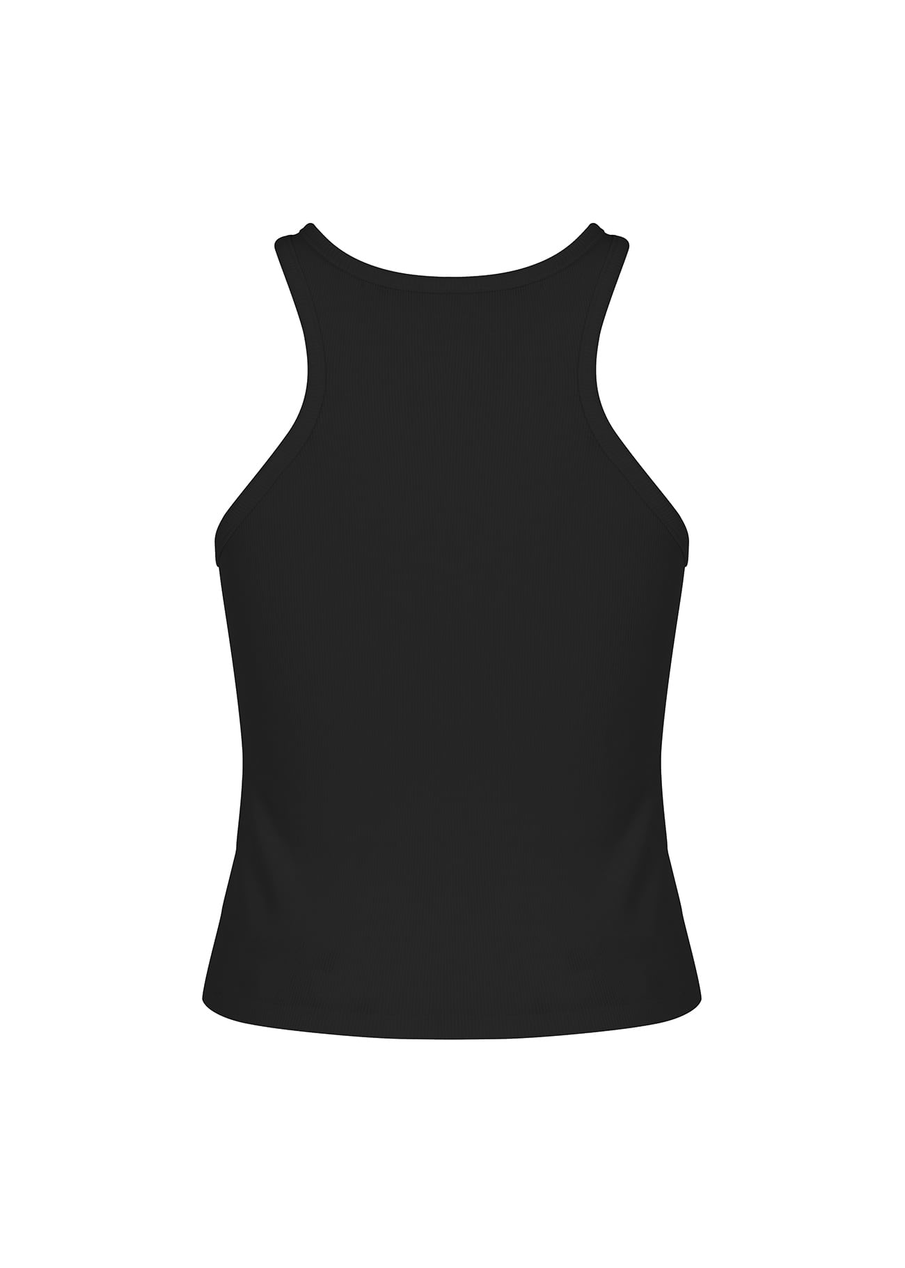 BOHEMIAN SEOUL] RIBBED SLIT TANKTOP, BLACK 正規品 韓国ブランド