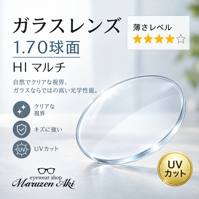 ガラスレンズ イトーレンズ UVマルチ 1.523 球面 単焦点 レンズ単品