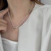 stainless eternity necklace SN054
